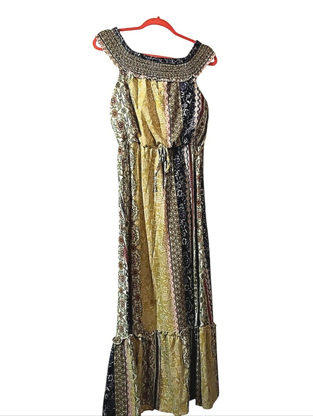 Bailey Blue Bohemian Patchwork Maxi Dress - M